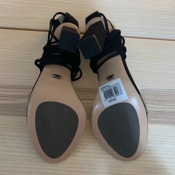 Tony Bianco Kendall Heel in Clear & Black - Picture 7 of 9